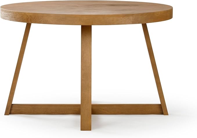 Plank+Beam Round Dining Table, 47 Inch Solid Wood Kitchen Table, Farmhouse - Image 7