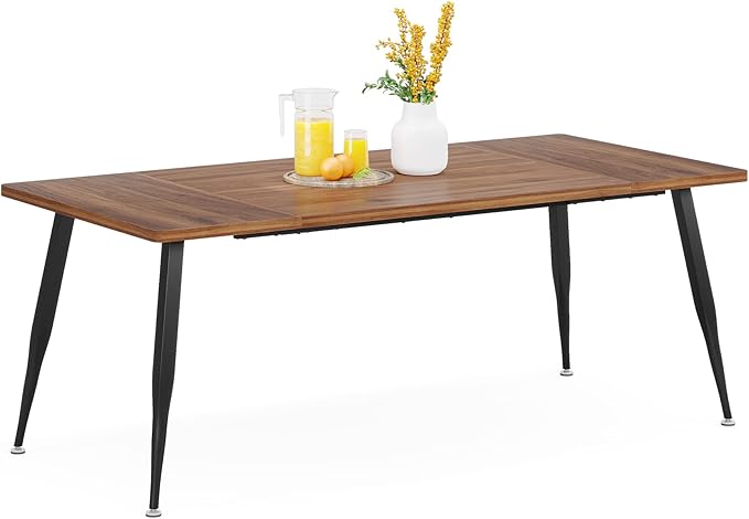 LITTLE TREE 70.9 Inch Large Rectangular Dining Table Kitchen Furniture by LITTLETREE