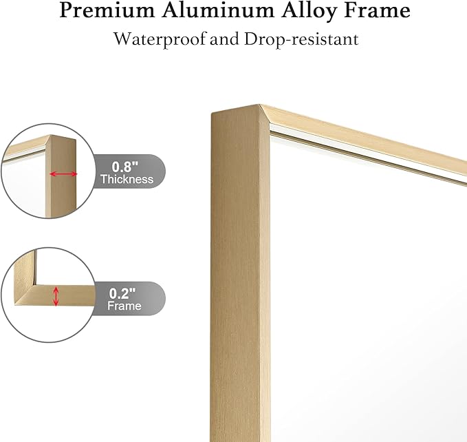 24x32 Inch Gold Bathroom Mirror - Image 3