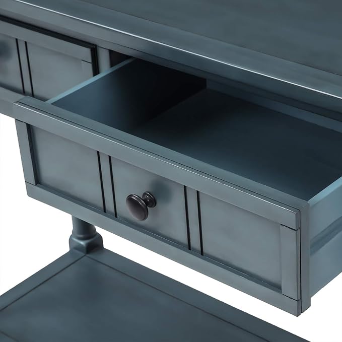 Bellemave Console Table with Drawers, Retro Entryway Table with 2 Drawers and - Image 8
