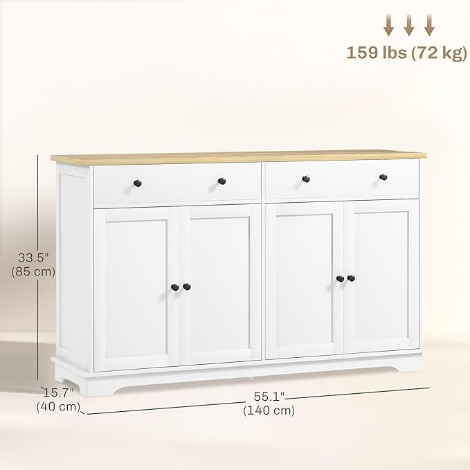 HOMCOM Sideboard Buffet Cabinet - Image 3