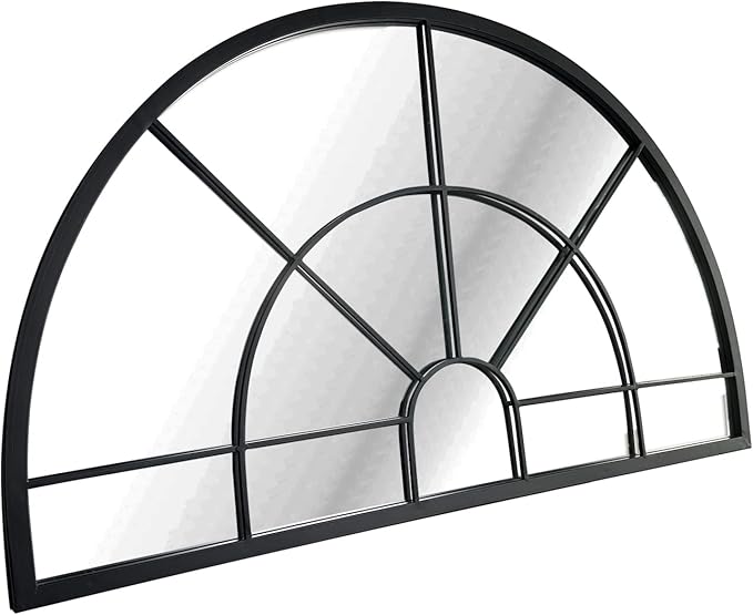 WAMIRRO Arched Window Pane Mirror Decor, Farmhouse Mantel Mirrors - Image 9