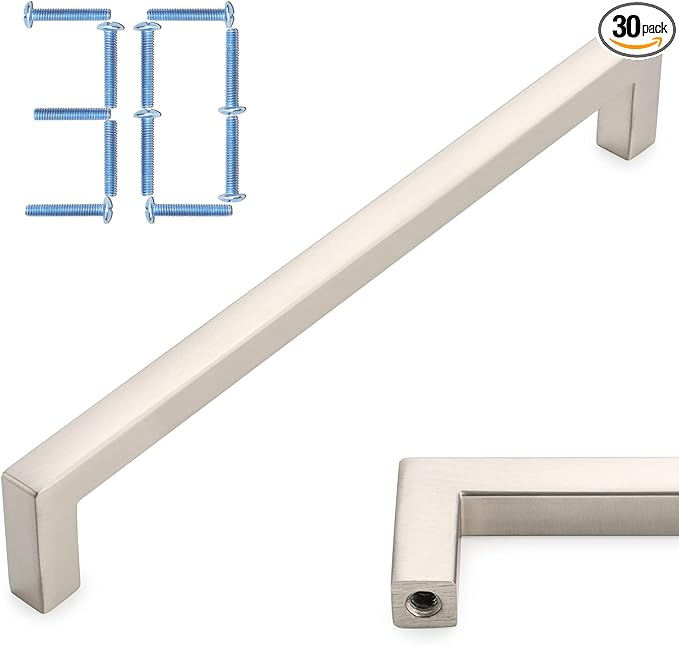 KOOFIZO 30-Pack Solid Square Bar Cabinet Handle by Koofizo