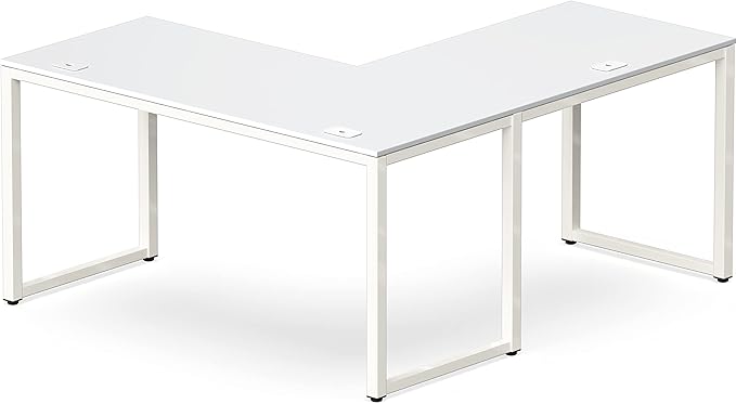 SHW 55 x 60 Inches Commercial-Grade L-Shape Corner Office Computer Desk - Image 7