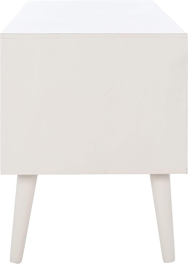 SAFAVIEH Sorrel TV Stand for up to 55" Flatscreen – Distressed White, 2 Doors - Image 5