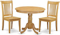 East West Furniture ANPO3-OAK-W 3 Piece Dinette Set by EastWestFurniture