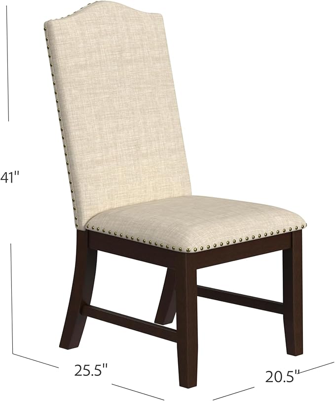 HomePop Scalloped Back Dining Chair - Image 3