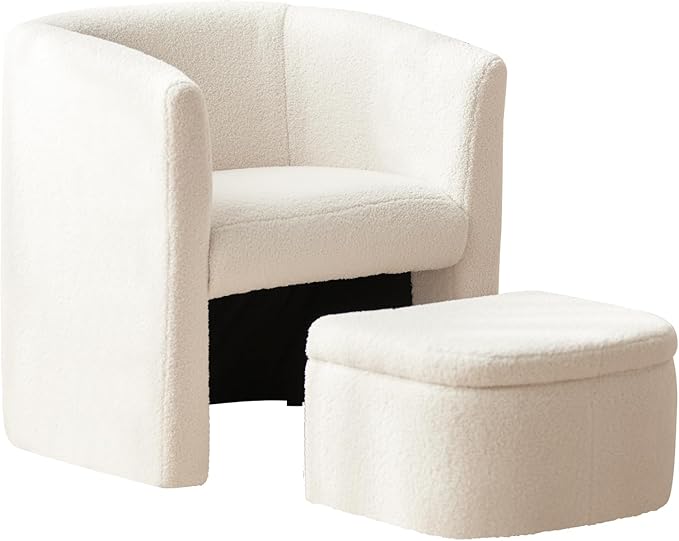 COLAMY Morden Velvet Barrel Accent Chair - Image 3