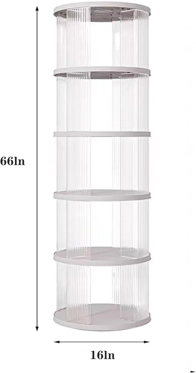 Rotating Bookshelf Tower, 360° Rotating Bookshelf, 66 inch High Small Space - Image 3
