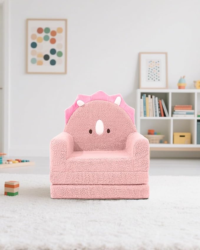 MOONBEEKI 2-in-1 Foldable Toddler Couch, Soft Sherpa Fabric - Image 7