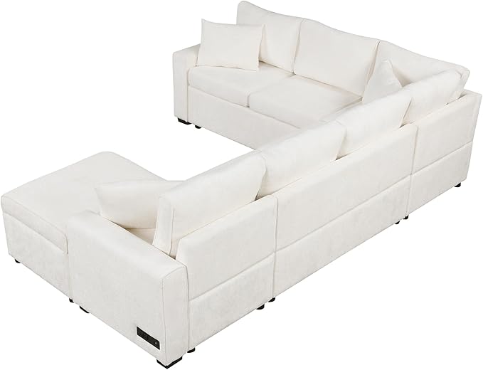 112" Luxurious Pull-out Sofa Bed Sleeper - Image 27