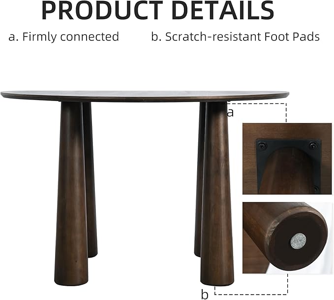 Casaphoria 59" Round Dining Table, Kitchen Table - Image 5