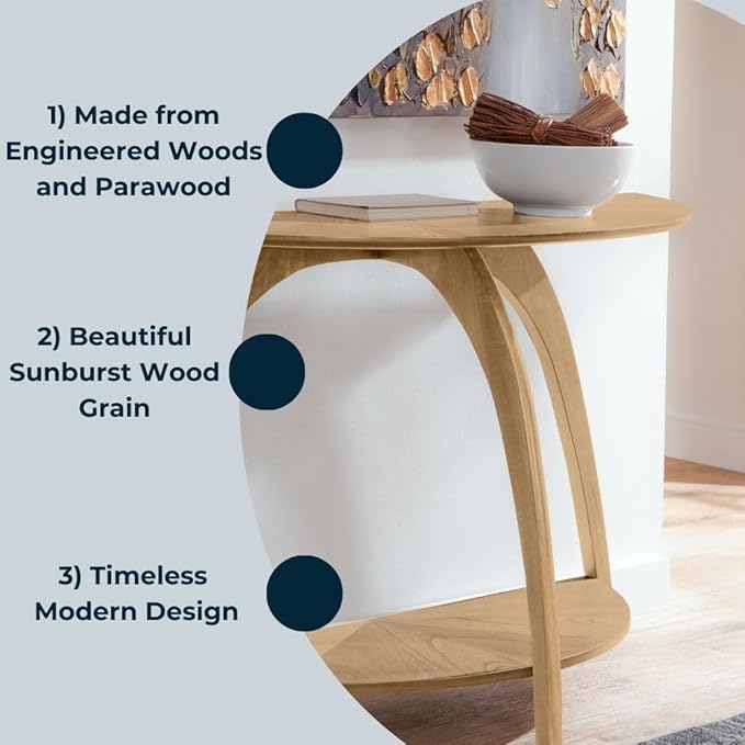 Martin Svensson Home LAX Half-Moon Sofa Console Table - Image 2