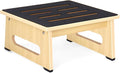One Step Stool with Non-Slip Rubber Stepping Feet, Heavy Duty Wooden Step Stools by Natree