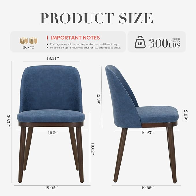 COLAMY Upholstered Dining Chairs Set of 4, Modern Kitchen Chairs - Image 6