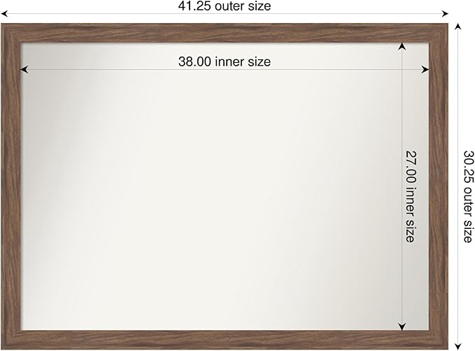 Amanti Art Brown Bathroom Mirror - Image 3
