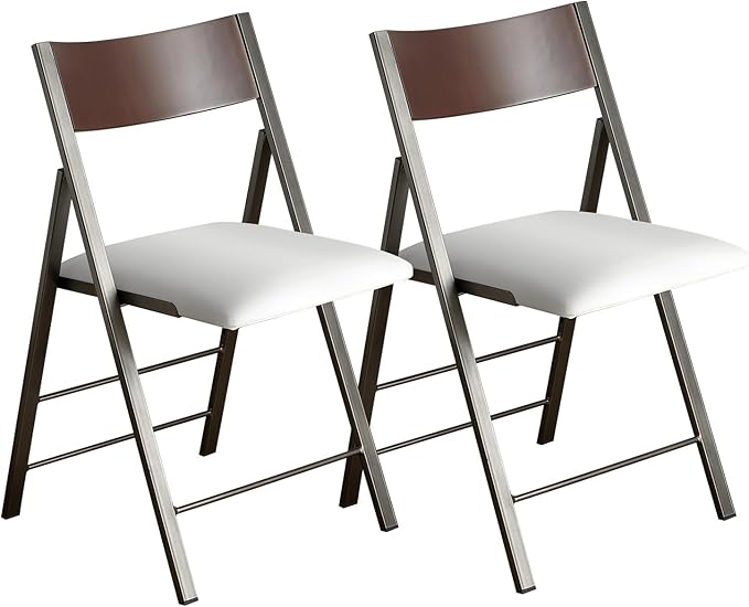 Folding Chairs with Cushion 2 Pack by Unknown