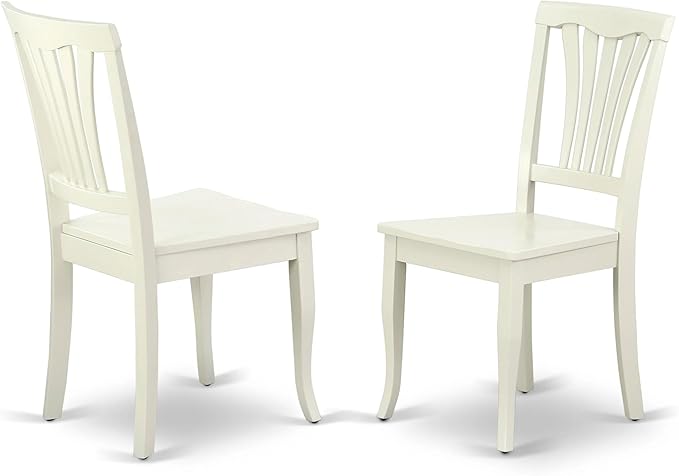 East West Furniture ANAV3-LWH-W 3 Piece Dining Table Set - Image 4