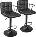 Bar Stools Set of 2, Armrest Adjustable Swivel Barstools by ERGOSEAT