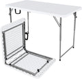 48" W x 24" D x 29.5" H - 4FT Adjustable Height Heavy Duty Plastic Fold-in-Half by Unknown
