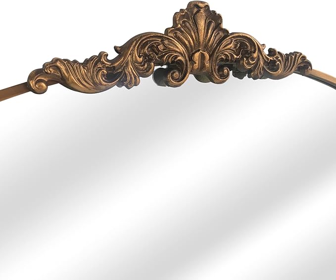 WAMIRRO Arched Mirror, Antique Brass Mirrors - Image 6