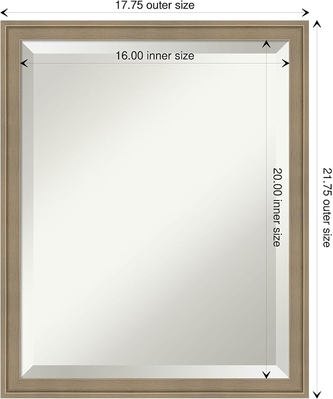 Amanti Art Brown Bathroom Mirror - Image 4