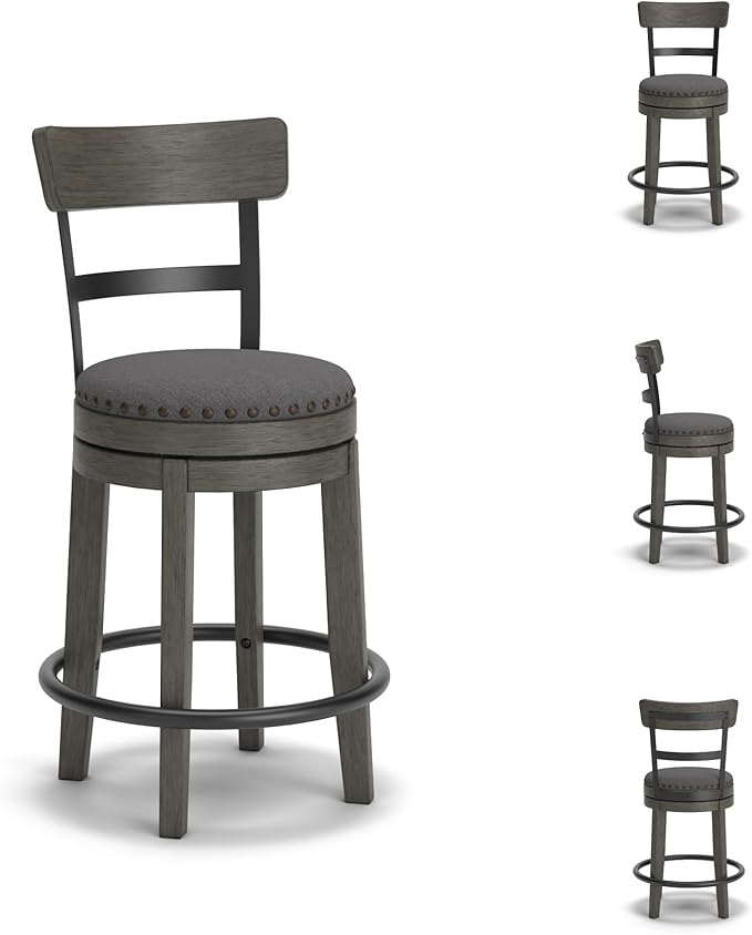 Signature Design by Ashley Caitbrook 24" Farmhouse Counter Height Upholstered - Image 7