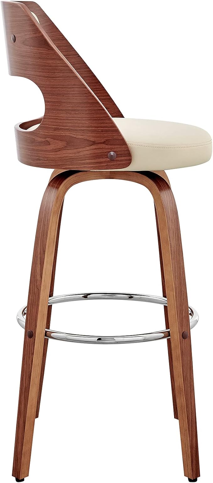 Armen Living Julius Mid Century Modern Swivel Bar Stool - Image 5