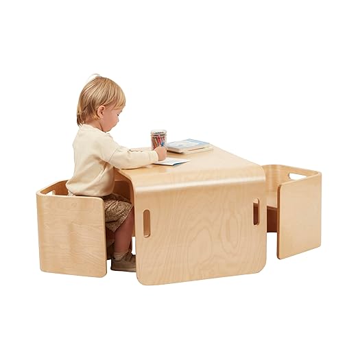 ECR4Kids Bentwood Multipurpose Table and Chair Set, Kids Furniture - Image 11