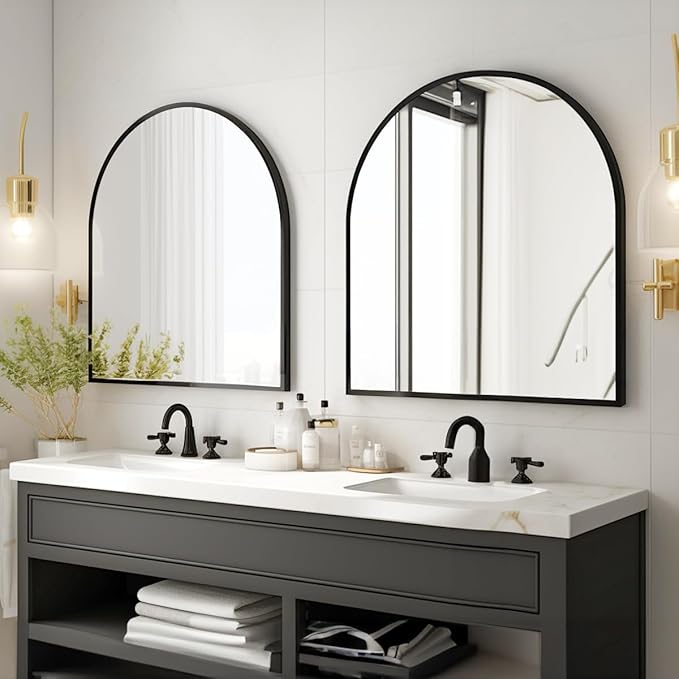 Arched Bathroom Mirror 32" x 34" - Image 2