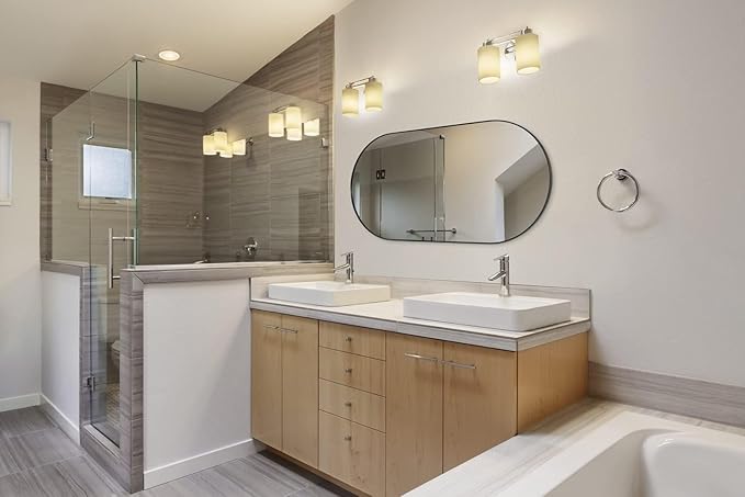 ANDY STAR Oval Bathroom Mirrors, 30x48’’ Double Vanity Mirror, Stainless Steel - Image 8