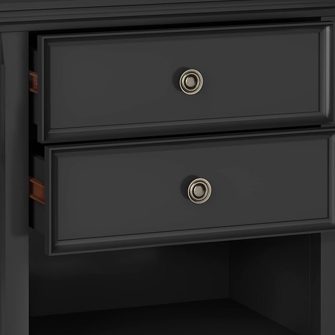 SIMPLIHOME Amherst SOLID WOOD 24 Inch Wide Traditional Bedside Nightstand Table - Image 8