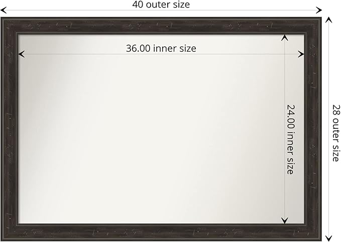 Amanti Art Brown Bathroom Mirror - Image 4