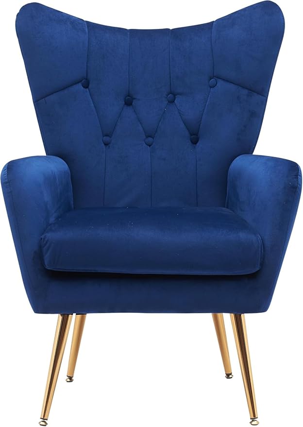 Container Furniture Direct Modern Chic Mid-Century Velvet Accent Armchair - Image 4