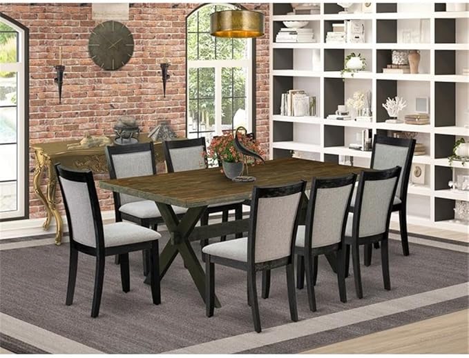 East West Furniture X677MZ606-9 9 Piece Dining Room Furniture Set Includes a - Image 2