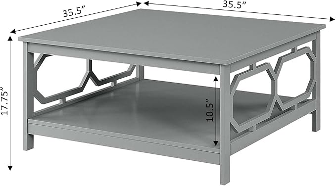 Convenience Concepts Omega Square 36" Coffee Table - Image 3