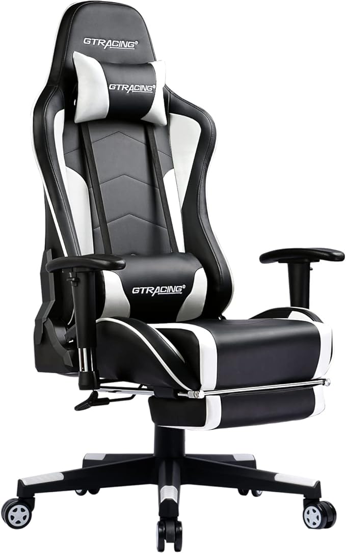 GTRACING Gaming Chair with Footrest Speakers Video Game Chair Bluetooth Music - Image 4