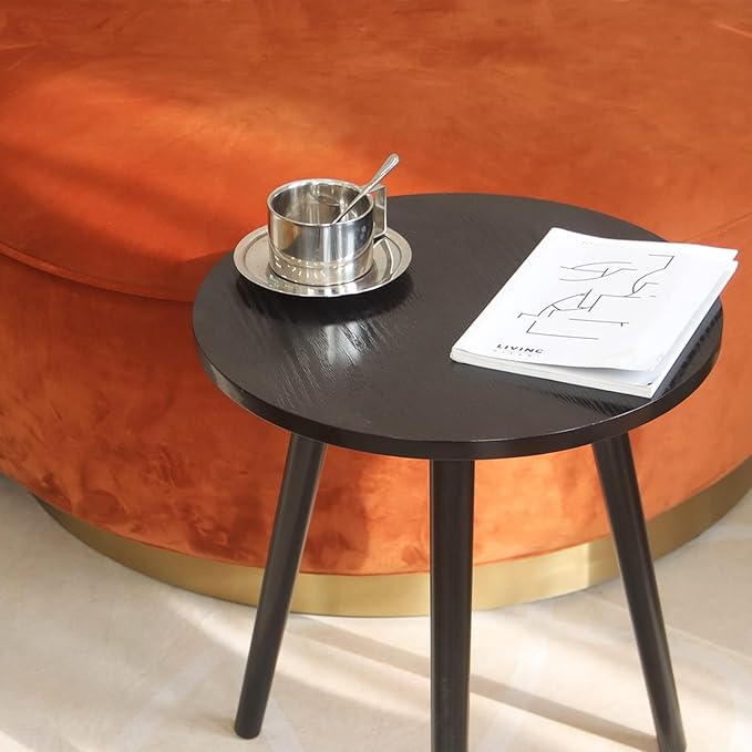 AWASEN Round End Table, Bedroom and Balcony, Easy Assembly, 19.5''H x 16''D - Image 6