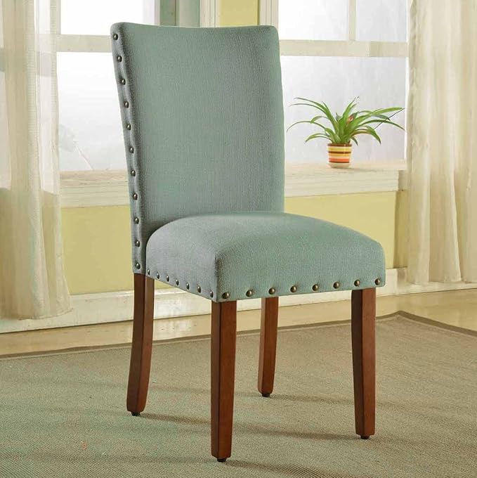 HomePop Home Decor | Classic Upholstered Parsons Dining Chairs | Set of 2 - Image 2