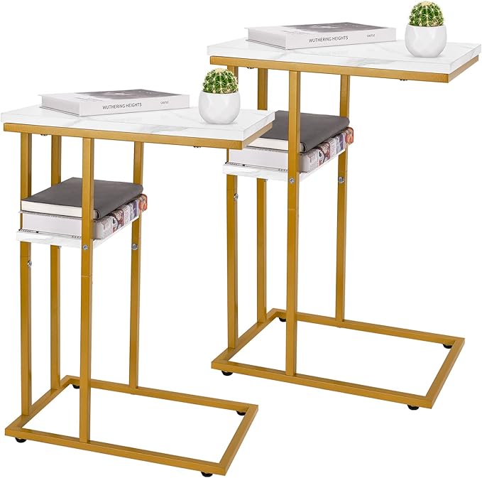Yoobure C Shaped End Table Set of 2, Side Table by Yoobure