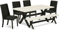 East West Furniture X627FL624-6 6 Piece Dining Room Set Contains a Rectangle by EastWestFurniture