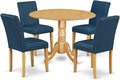 East West Furniture DLAB5-OAK-55 5 Piece Dining Room Furniture Set Includes a by EastWestFurniture