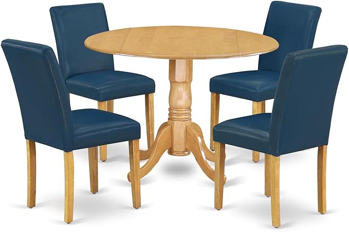 East West Furniture DLAB5-OAK-55 5 Piece Dining Room Furniture Set Includes a by EastWestFurniture