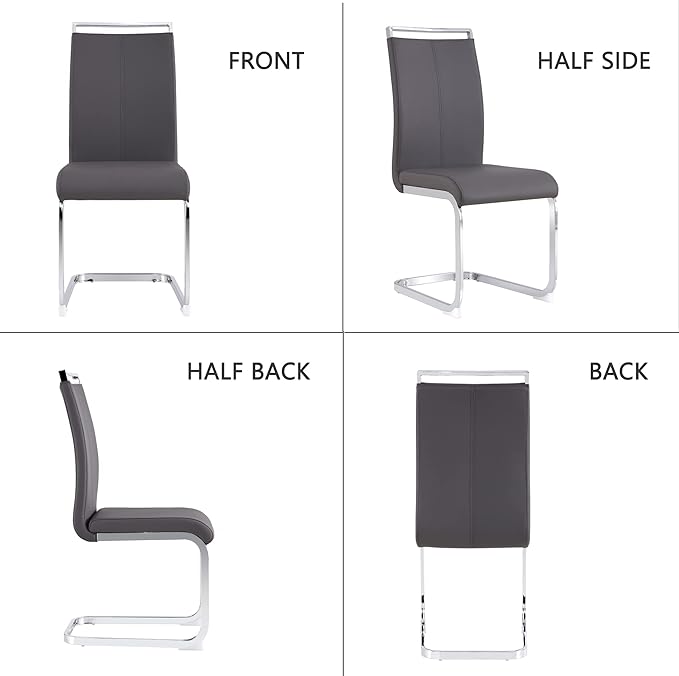 Dining Chairs Set, Kitchen Modern Metal Chairs - Image 5