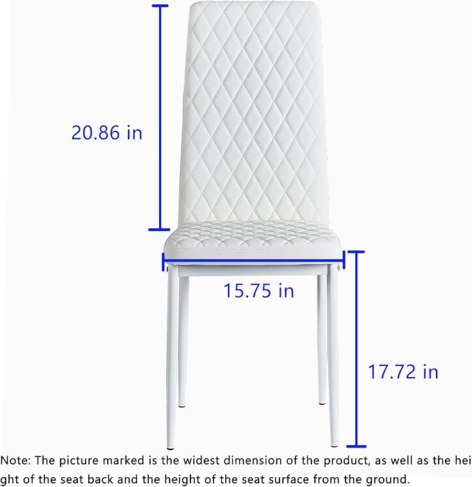 JT Modern Minimalist Dining Chair Fireproof Leather Sprayed Metal Pipe Diamond - Image 2