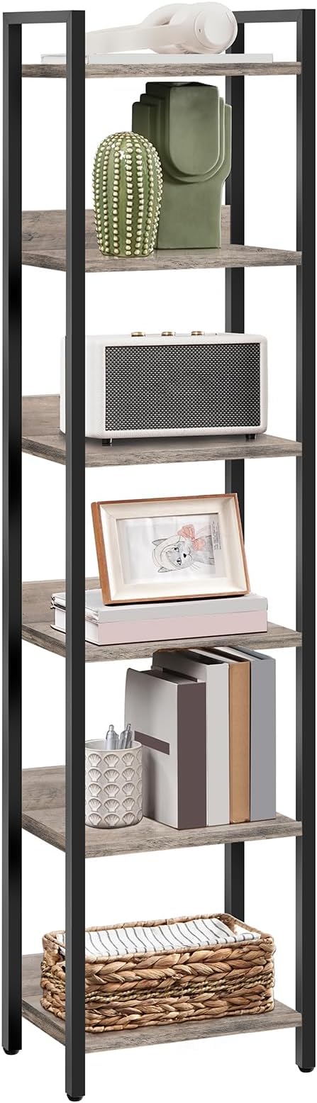 Bookshelf, 6-Tier Bookcase, Standing Book Shelf - Image 7