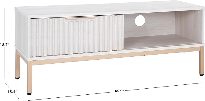 SAFAVIEH Lylia TV Stand for up to 55" Flatscreen – White - Image 3
