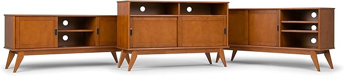 SIMPLIHOME Draper SOLID HARDWOOD 54 Inch Wide Mid Century Modern TV Media Stand - Image 11