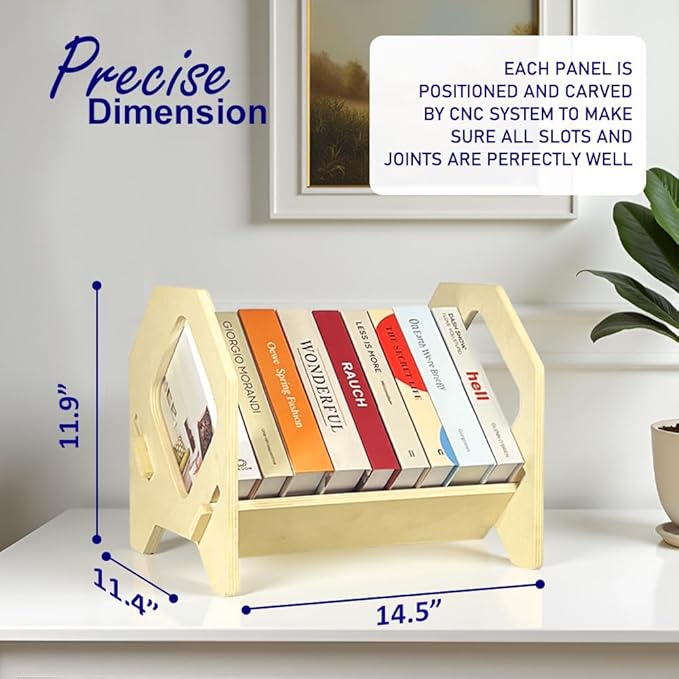 2 Pack Desktop Bookshelf, Stackable Book Organizer - Image 2