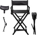 Lorvain Folable Makeup Artist Stool, Portable Tall Folding Director's Chair by Lorvain